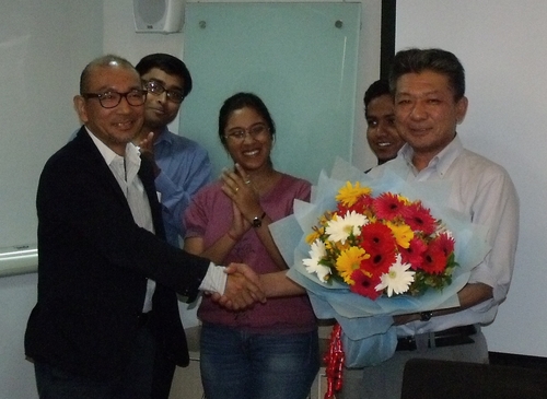 Send off to Mr. Hiramatsu (Project Director)