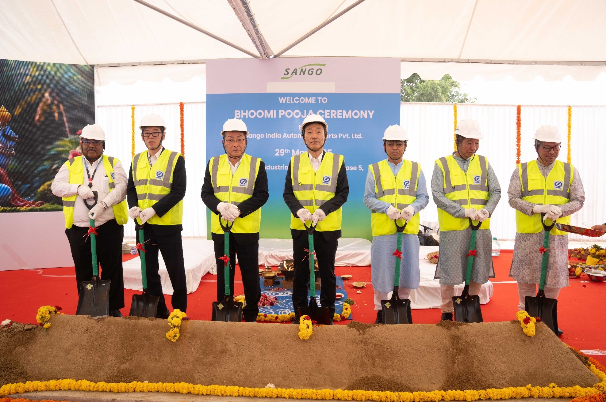 Sango India Automotive Parts Pvt. Ltd. groundbreaking ceremony ～Bhoomi Pooja Ceremony～