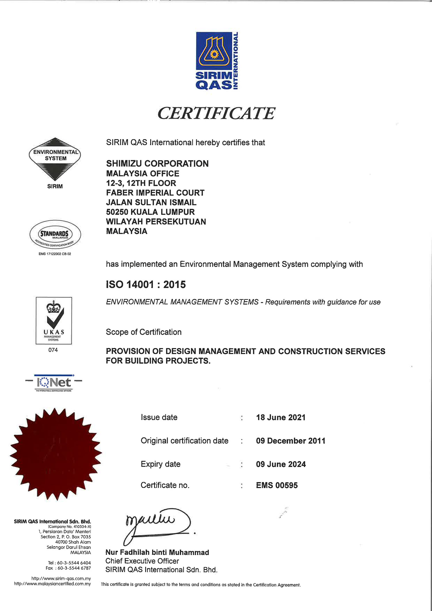 Environmental Management Systems - ISO 14001 2015 (Sirim)