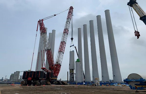台灣電力公司離岸風力發電第一期計畫-示範風場新建工程 基樁新建工程